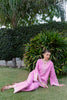 Staycation '25 - PINK LUXURY EMBROIDERED 2PCS SET (NPA2-25305)