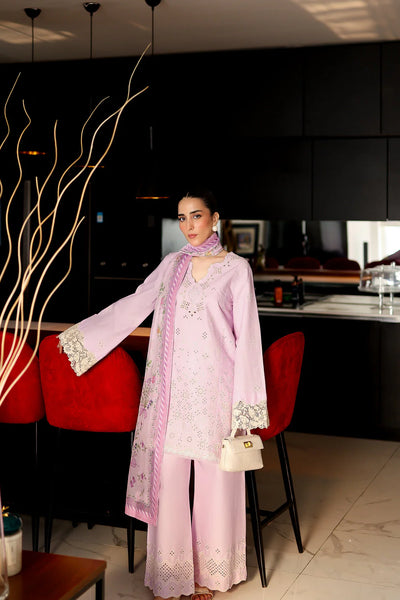 Staycation '25 - LILAC LUXURY EMBROIDERED 3PCS SET (NP3-25431)