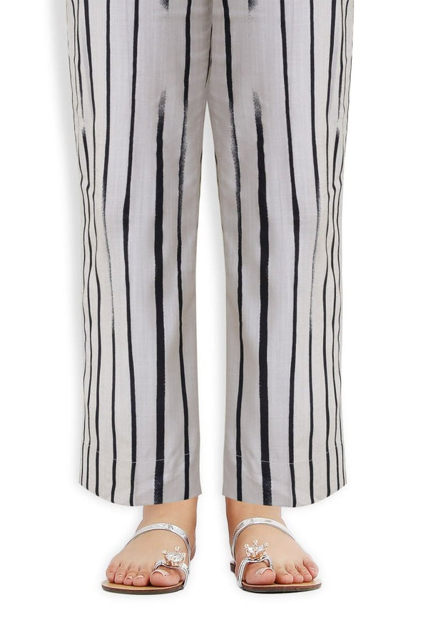 Sana Safinaz Beige Striped Pants