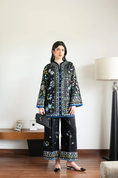 Staycation '25 - BLACK LUXURY PRINTED 2PCS SET (NPA2-25309)