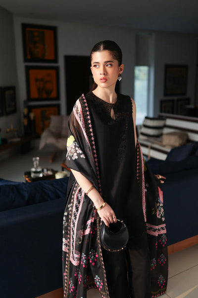 Staycation '25 - JET BLACK LUXURY EMBROIDERED 3 PCS SET (NPA3-25430)