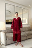 Staycation '25 - DEEP MAROON LUXURY EMBROIDERED 2PCS SET (NPA2-25307)