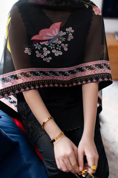 Staycation '25 - JET BLACK LUXURY EMBROIDERED 3 PCS SET (NPA3-25430)