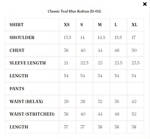 Solenne '25 - Classic Teal Blue Kaftan (D-02)