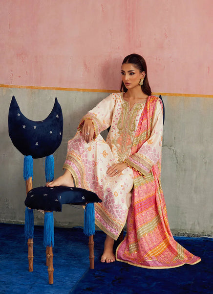 Mayna Festive Prints '25 - Nevada Ivory Shirt And Dupatta