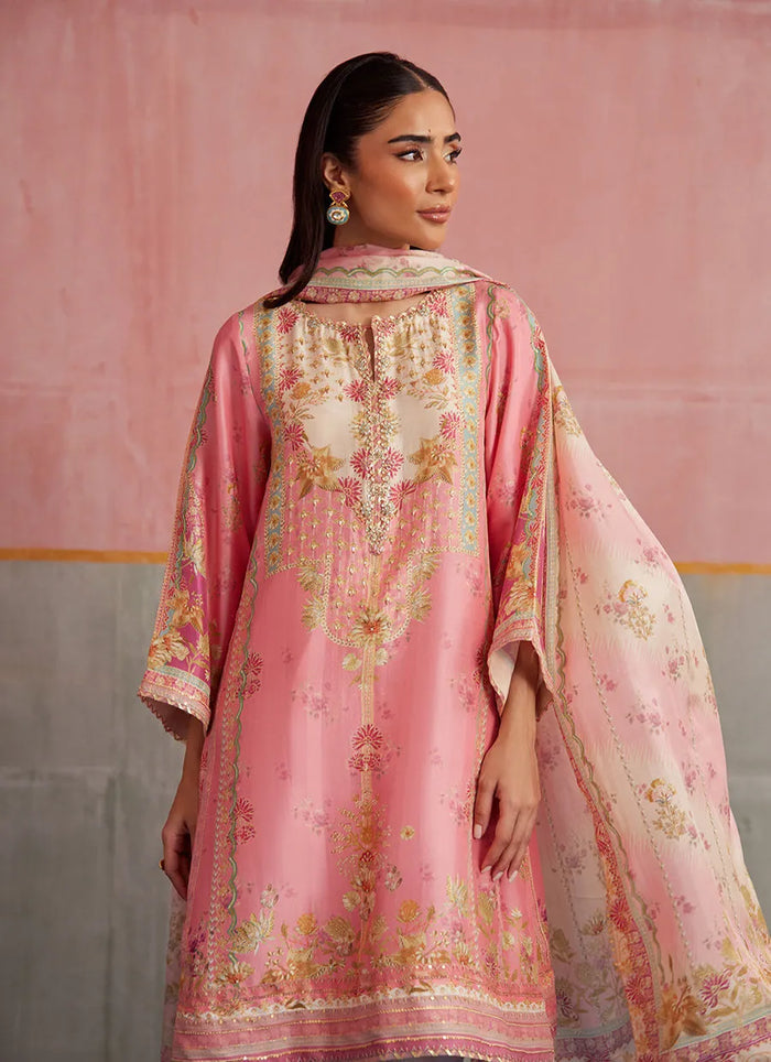 Mayna Festive Prints '25 - Vic Blush Shirt And Dupatta - second image