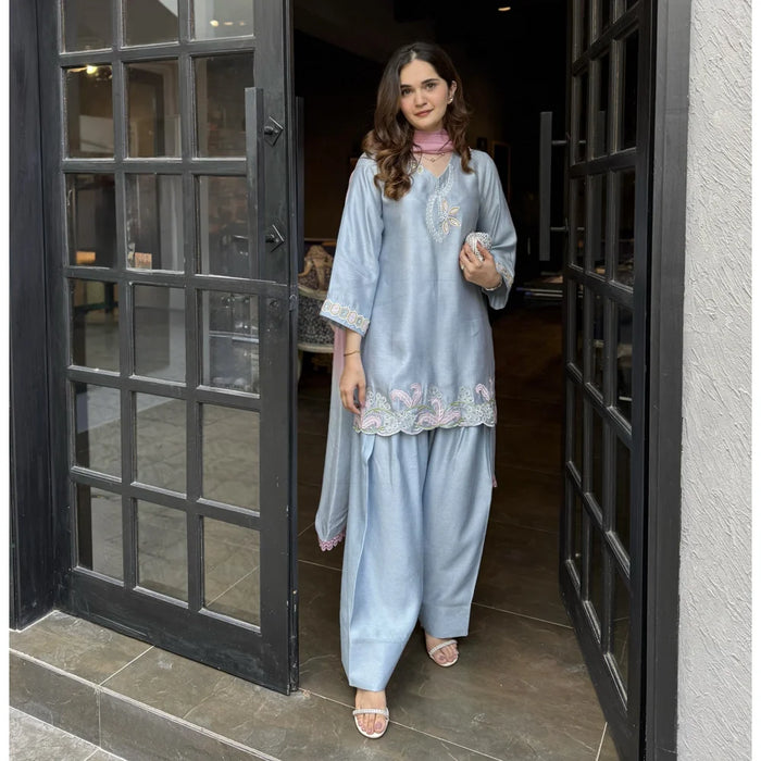 Occasion Wear '25 - PERIWINKLE FULL SET