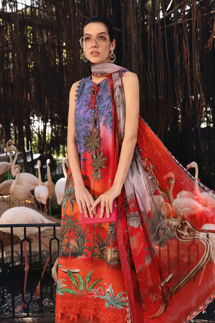 M-prints '26 - 3 Piece Unstitched Embroidered Lawn Suit | Mpt-2907-b - second image