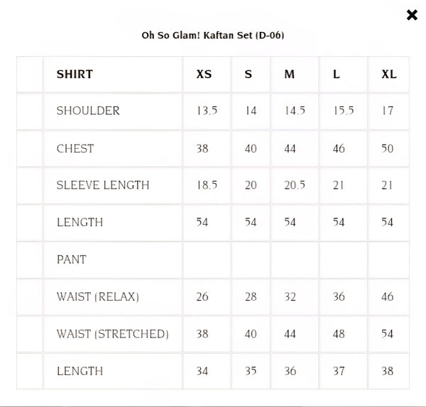 Luxe Edit '25 - Oh So Glam! Kaftan Set (D-06)