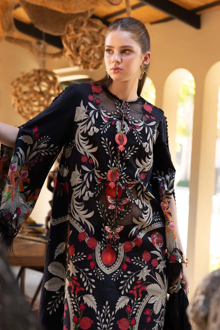 M-prints '26 - 3 Piece Unstitched Embroidered Lawn Suit | Mpt-2912-b - second image