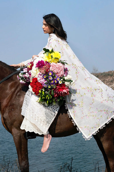 Luxury Lawn '26 - Unstitched Luxury Lawn Woven Net Suit | L261-005-CV