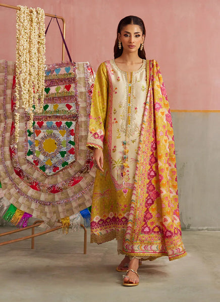 Mayna Festive Prints '25 - Arabella Kiwi Shirt And Dupatta