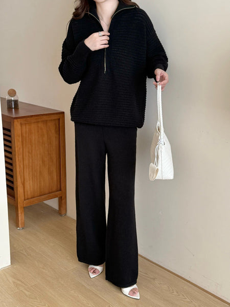 New In '25 - Lolo Knit Detail Suit Black