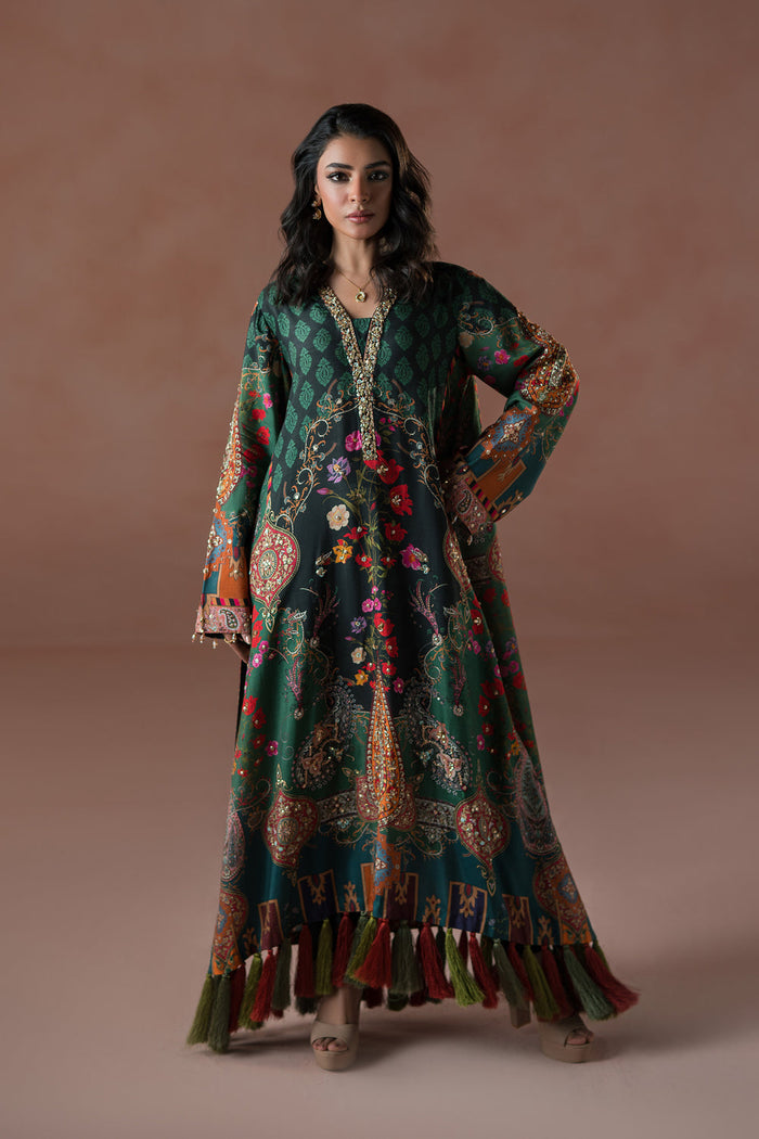 Luxe Edit '25 - Forest Floral Tassel Kaftan Set (D-06)