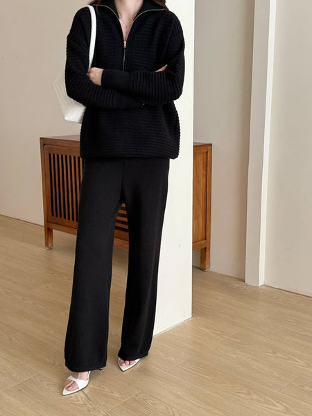 New In '25 - Lolo Knit Detail Suit Black