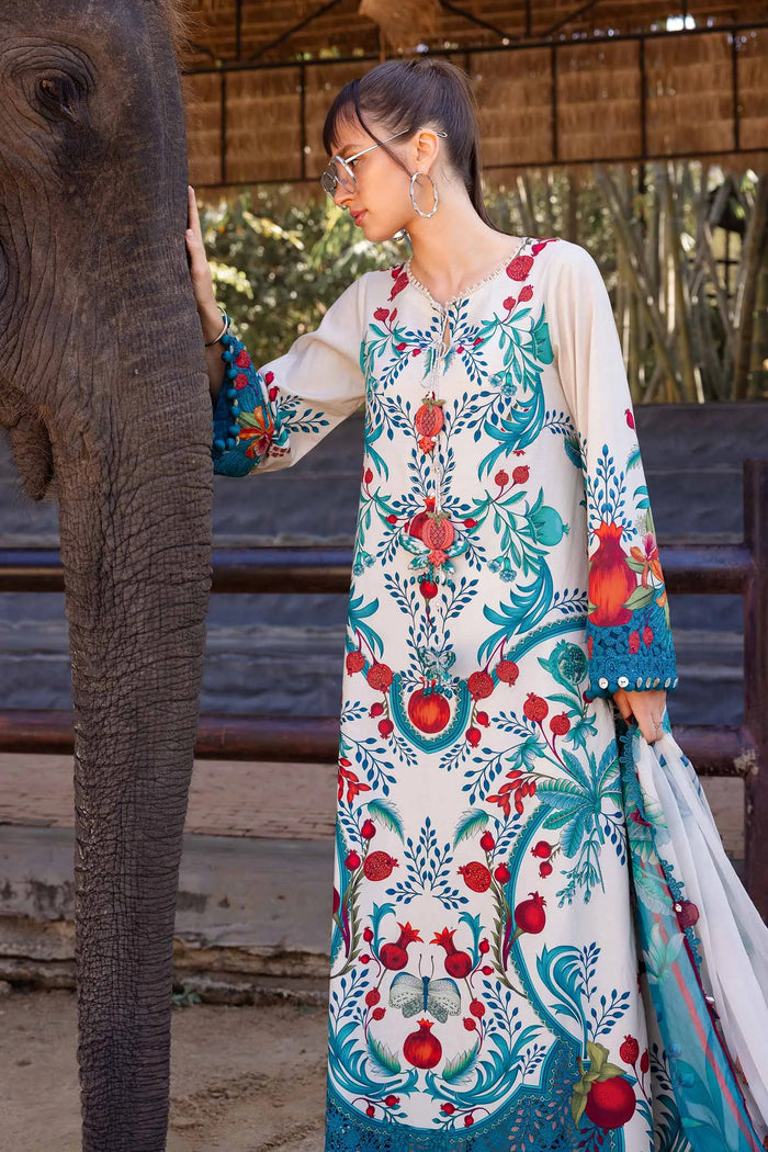 M-prints '26 - 3 Piece Unstitched Embroidered Lawn Suit | Mpt-2912-a - second image