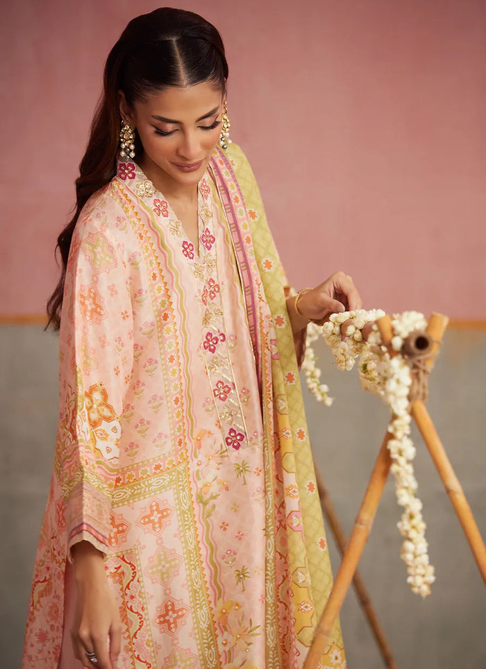 Mayna Festive Prints '25 - Eda Apricot Shirt And Dupatta - second image