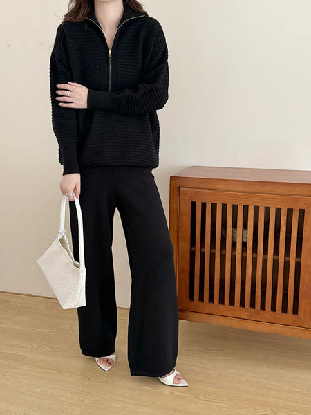 New In '25 - Lolo Knit Detail Suit Black