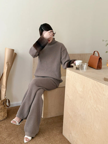 New In '25 - Gigi FUR Cuff Knit Suit