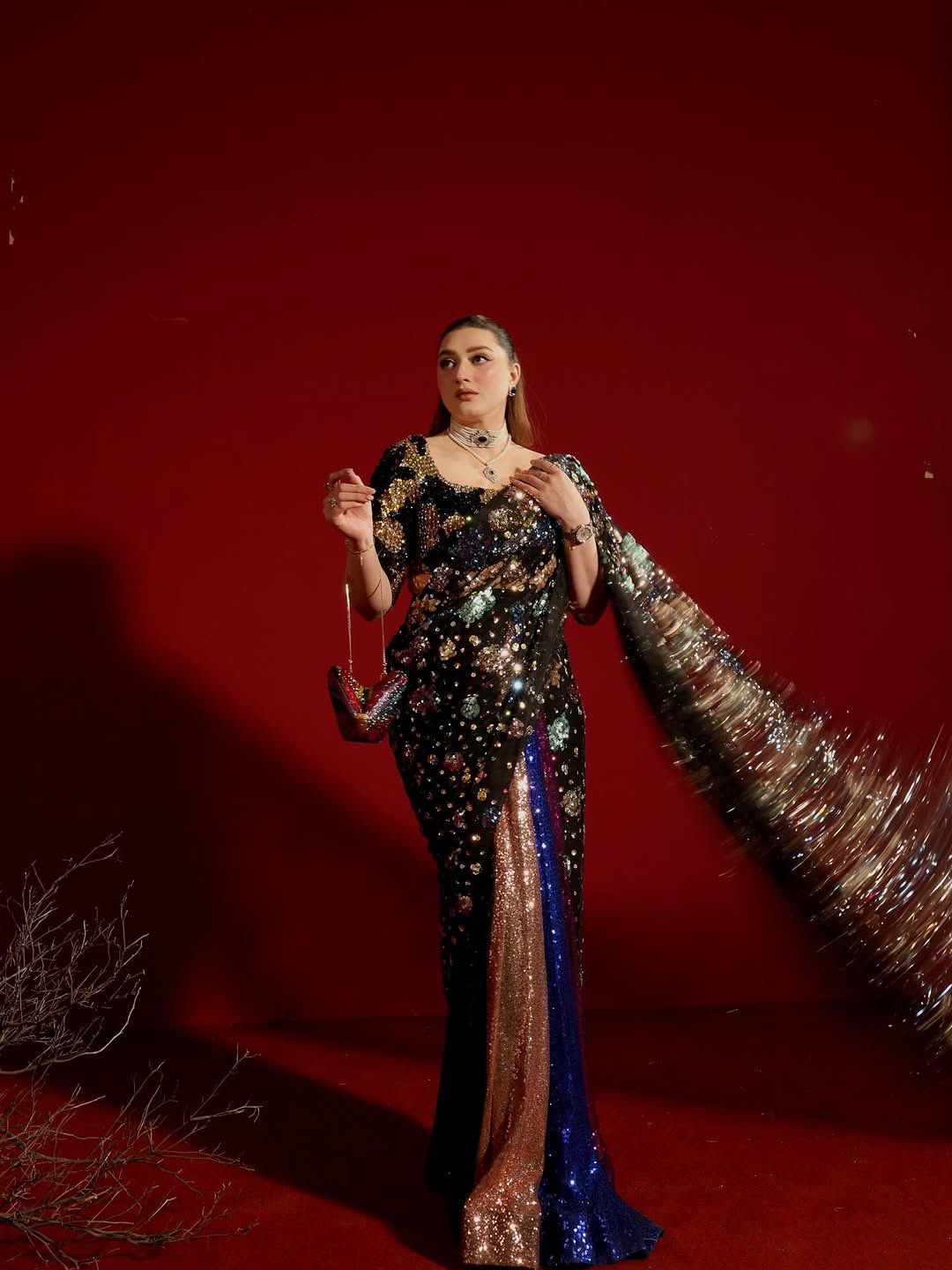 MOMINA AMMAR RAISING RAINBOW SAREE