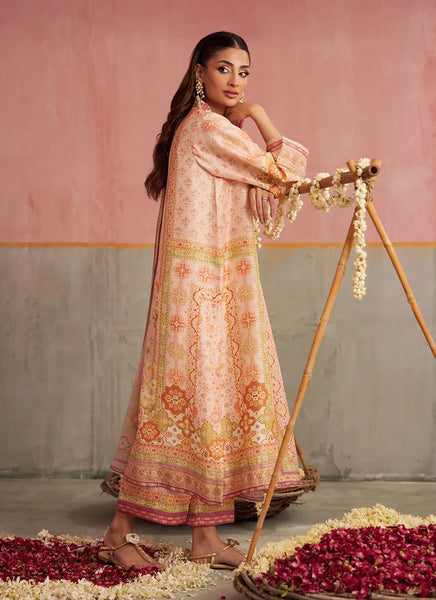 Mayna Festive Prints '25 - Eda Apricot Shirt And Dupatta