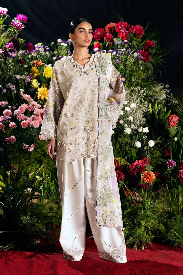 Luxury Lawn '26 - Unstitched Luxury Lawn Woven Net Suit | L261-008-CL