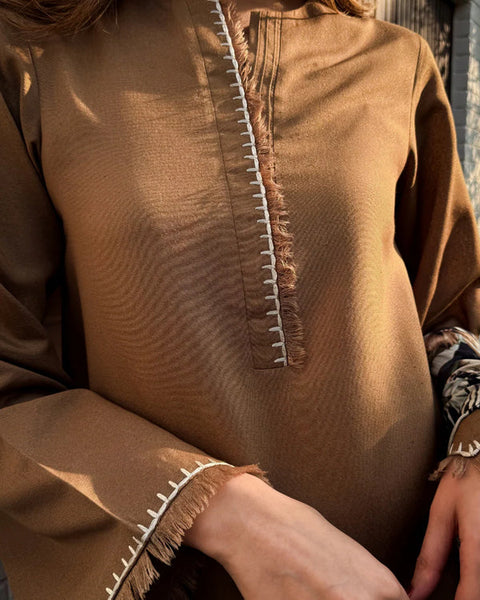 Taupe Embroided Thread Set | LIRA