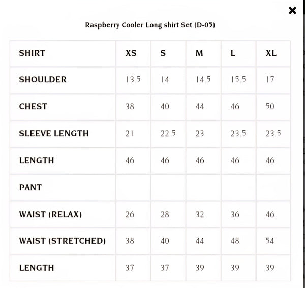 Luxe Edit '25 - Raspberry Cooler Long Shirt Set (D-05)