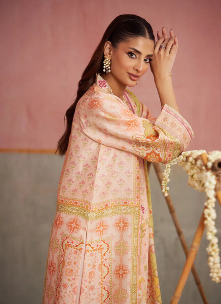 Mayna Festive Prints '25 - Eda Apricot Shirt And Dupatta