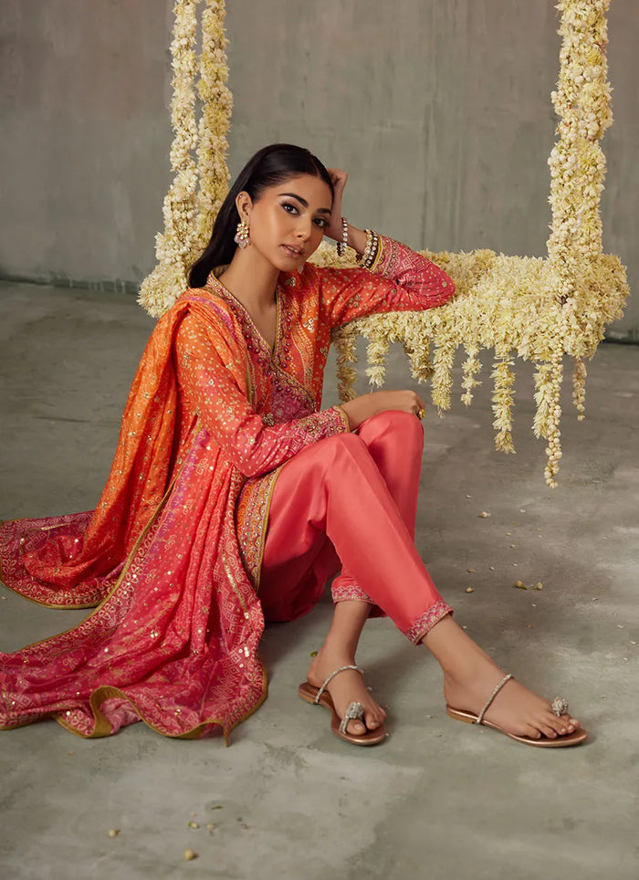 Mayna Festive Prints '25 - Ananya Ombre Shirt And Dupatta - second image