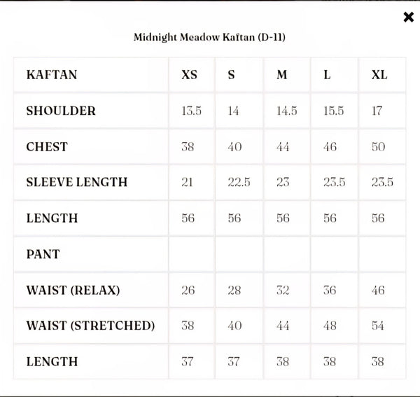 Solenne '25 - Midnight Meadow Kaftan (D-11)