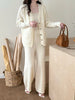 New In '25 - Tina White Detail Three Piece Knit Suit