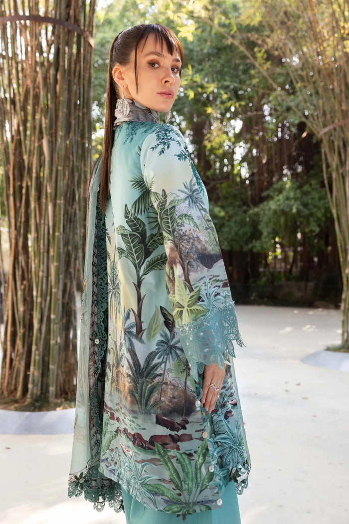 M-prints '26 - 3 Piece Unstitched Embroidered Lawn Suit | Mpt-2907-a - second image