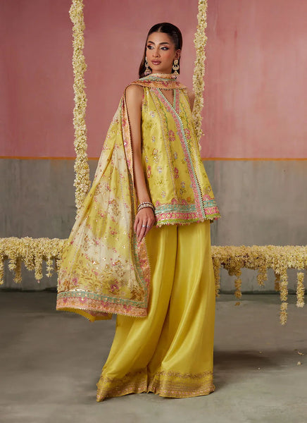 Mayna Festive Prints '25 - Zaria Kiwi Shirt And Dupatta