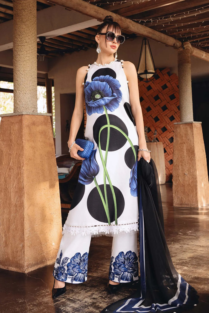 M-prints '26 - 3 Piece Unstitched Embroidered Lawn Suit | Mpt-2913-a