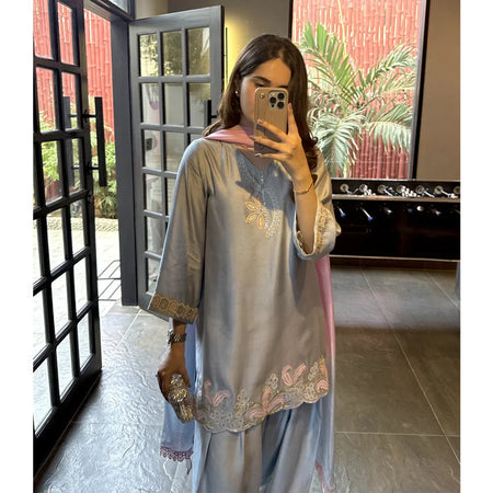 Occasion Wear '25 - PERIWINKLE FULL SET