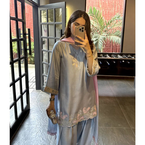 Occasion Wear '25 - PERIWINKLE FULL SET