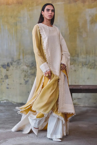 Diffusion '26 - Mellow Yellow Paisley Embroidered Kurta Set