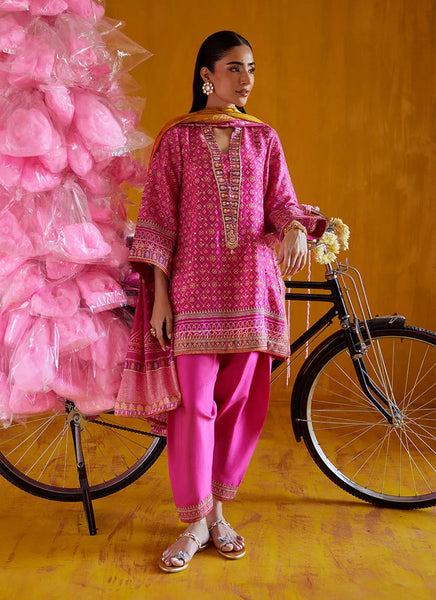 Mayna Festive Prints '25 - Nazli Hot Pink Shirt And Dupatta