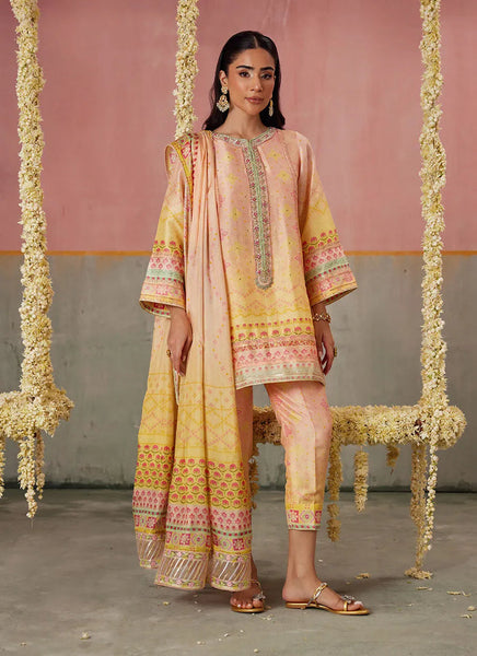 Mayna Festive Prints '25 - Livvy Ombre Shirt And Dupatta