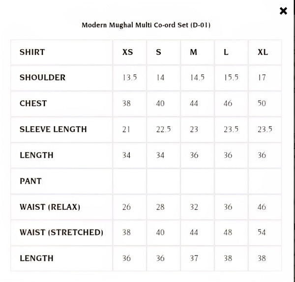 Luxe Edit '25 - Modern Mughal Multi Co-ord Set (D-01)