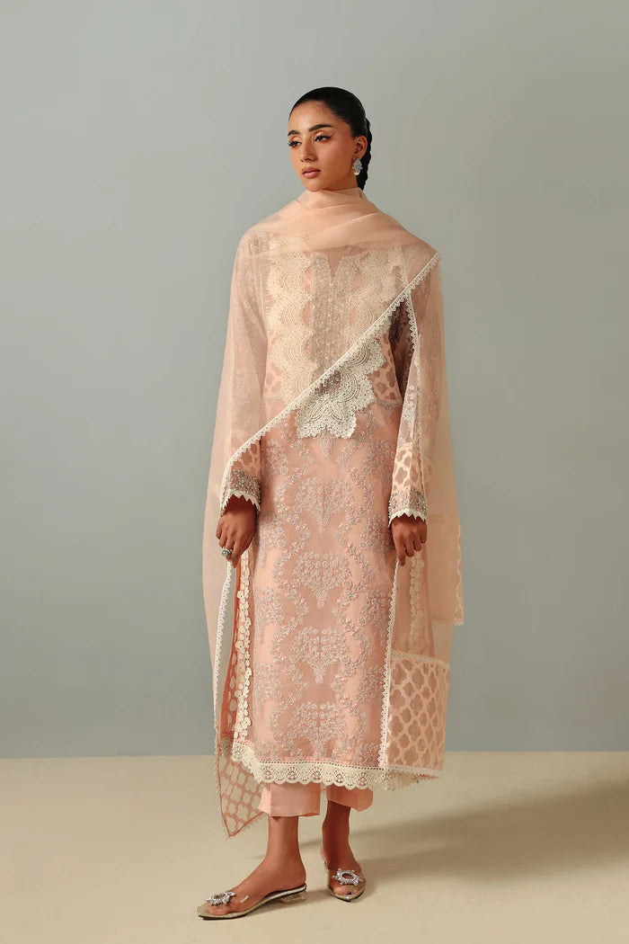 Nurae '26 - Lacy Peach Kurta Set (D-16) - second image