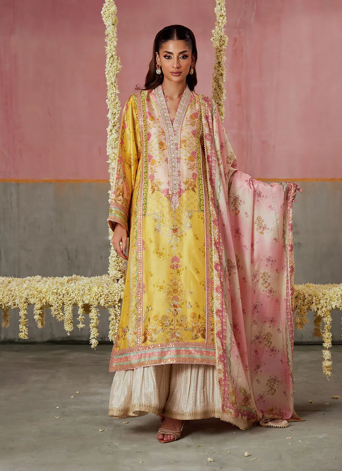 Mayna Festive Prints '25 - Mogra Buttercup Shirt And Dupatta