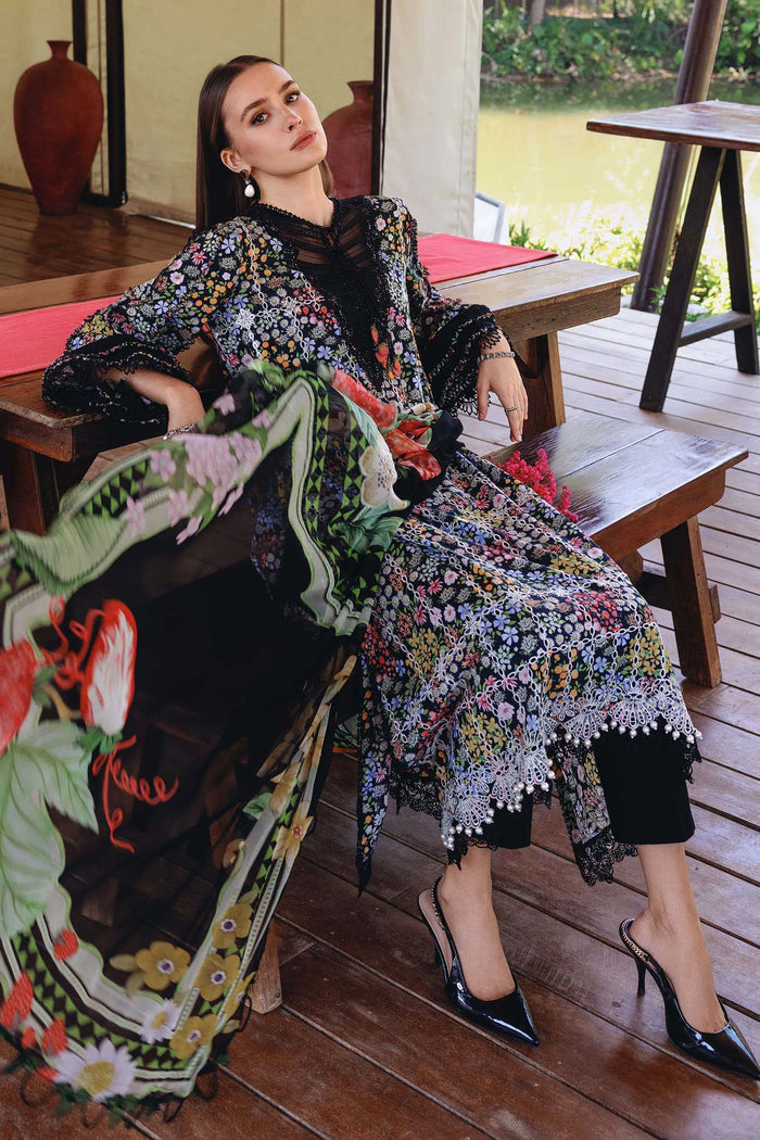 M-prints '26 - 3 Piece Unstitched Embroidered Lawn Suit | Mpt-2914-b - second image