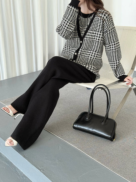 New In '25 - Zuzu Three Piece Chequered Knit Suit