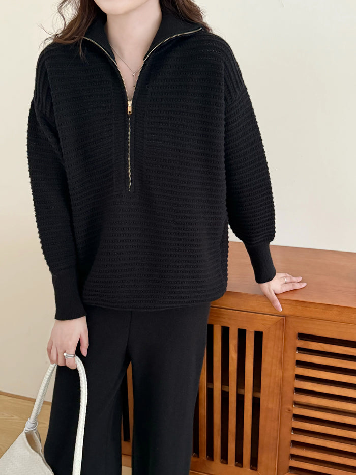 New In '25 - Lolo Knit Detail Suit Black - second image