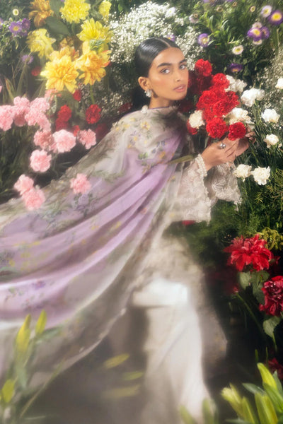 Luxury Lawn '26 - Unstitched Luxury Lawn Woven Net Suit | L261-008-CL