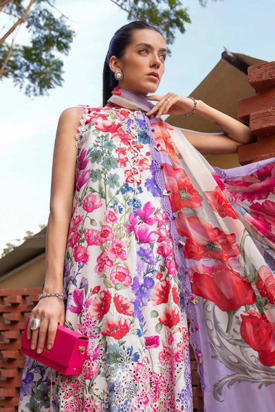 M-prints '26 - 3 Piece Unstitched Embroidered Lawn Suit | Mpt-2902-a