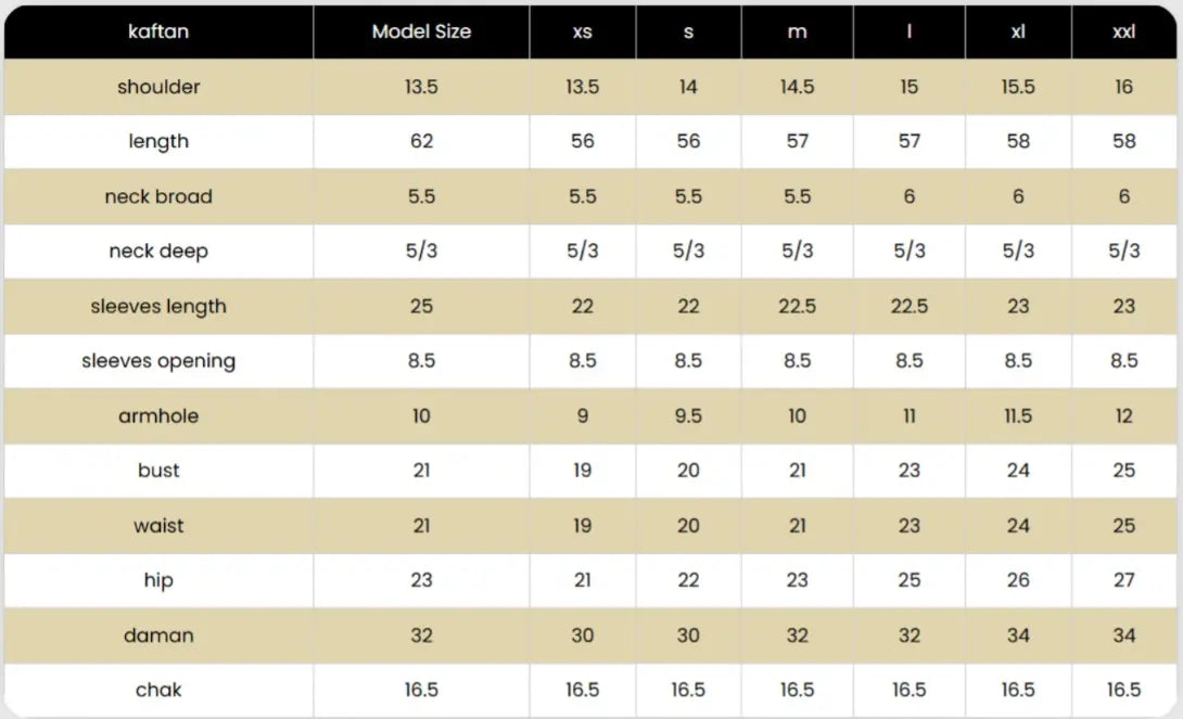 Size Chart for New Drop '25 - DW-10