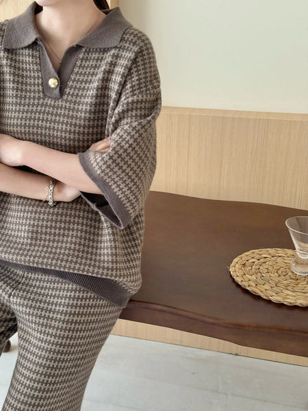 New In '25 - Sira Knit Detail Suit Dark Mouse